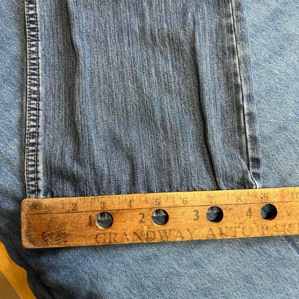 Vintage 90s Dockers Painted Relaxed Jeans Blue Mens 36x34 Fits 35x32.5 - Picture 8 of 8